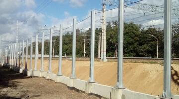 Фундамент шумозащитных экранов: внешний вид